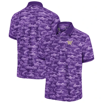 Polo Tommy Bahama violet Washington Huskies Sport Bay View IslandZone pour homme