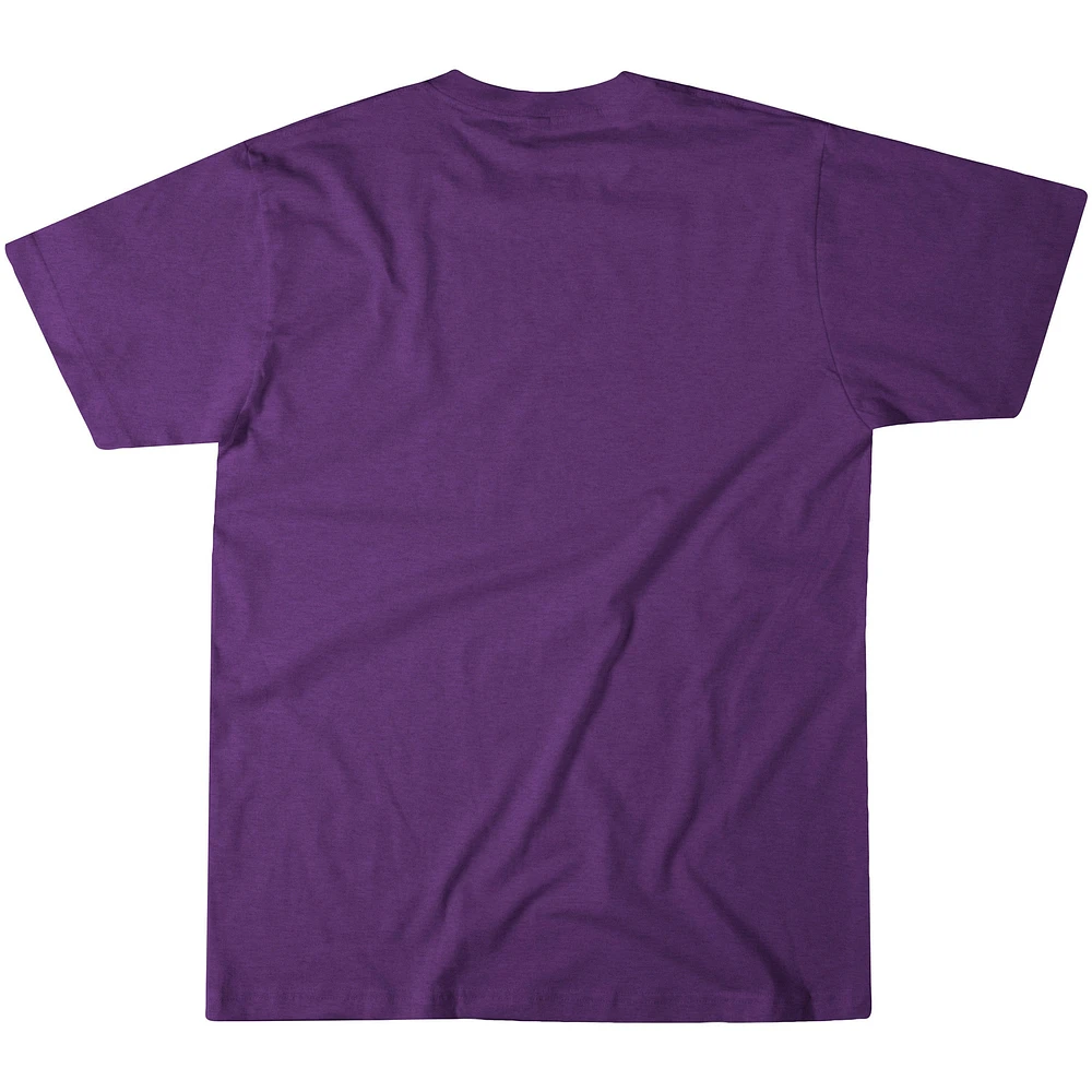 T-shirt unisexe à rayures avec nom et numéro BreakingT Kelsey Plum Purple Washington Huskies