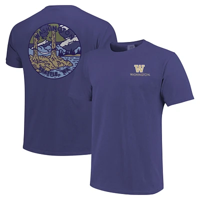 T-shirt unisexe violet Washington Huskies Scenic Comfort Colors