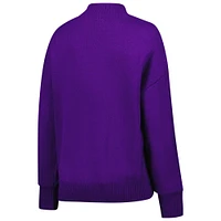 Women's Gameday Social  Purple Washington Huskies Oversized Varsity Sweater