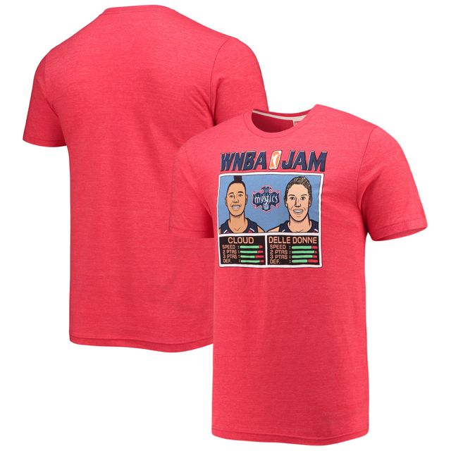 T-shirt Homme Rouge Washington Mystics Jam Homage Cloud & Delle Donne