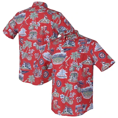 Chemise boutonnée tri-blend Scenic rouge des Nationals de Washington pour homme Reyn Spooner