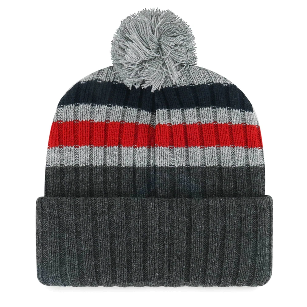 Men's '47 Gray Washington Nationals Stack Cuffed Knit Hat with Pom