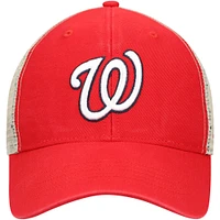 Men's '47 Red/Natural Washington Nationals Flagship Washed MVP Trucker Snapback Hat