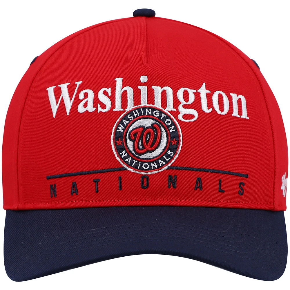 Men's '47 Red/Navy Washington Nationals Retro Super Hitch Snapback Hat