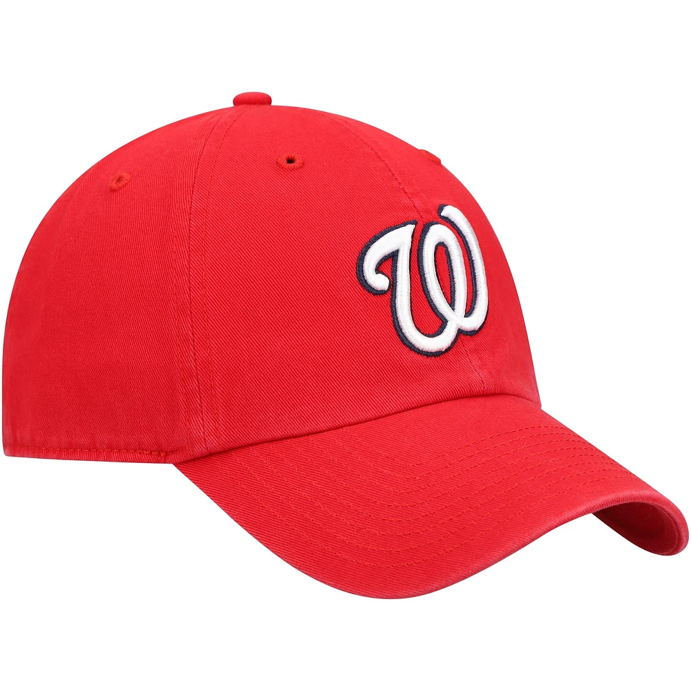 Men's '47 Red Washington Nationals Clean Up Adjustable Hat