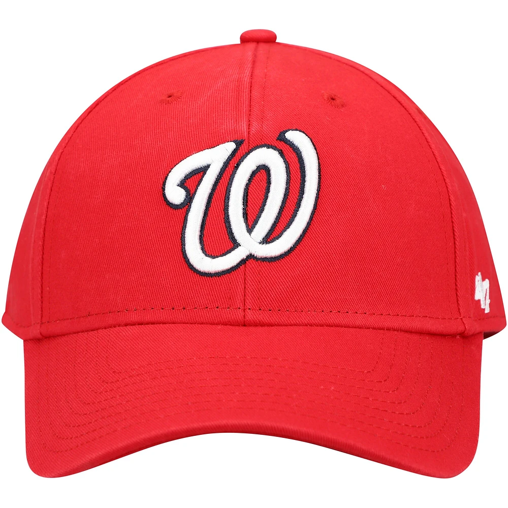 Men's '47 Red Washington Nationals Legend MVP Adjustable Hat