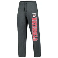 Men's Concepts Sport Charcoal/Red Washington Nationals Meter T-Shirt & Pants Sleep Set