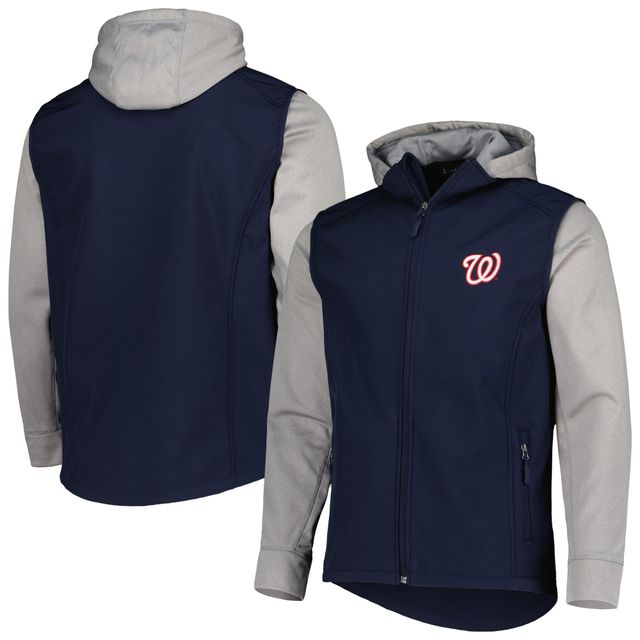 Veste Dunbrooke Navy/Heather Grey Washington Nationals Alpha Full-Zip pour homme