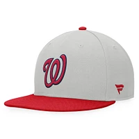 Men's Fanatics Gray/Red Washington Nationals Glory Days Two-Tone Snapback Hat
