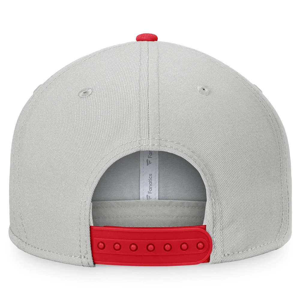 Men's Fanatics Gray/Red Washington Nationals Glory Days Two-Tone Snapback Hat