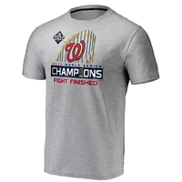 Men's Fanatics Gray Washington Nationals 2019 World Series Champions Locker Room Space Dye T-Shirt