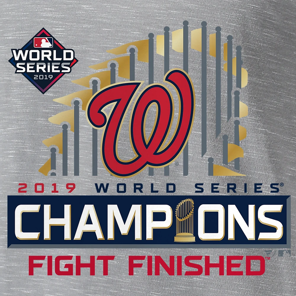 Men's Fanatics Gray Washington Nationals 2019 World Series Champions Locker Room Space Dye T-Shirt