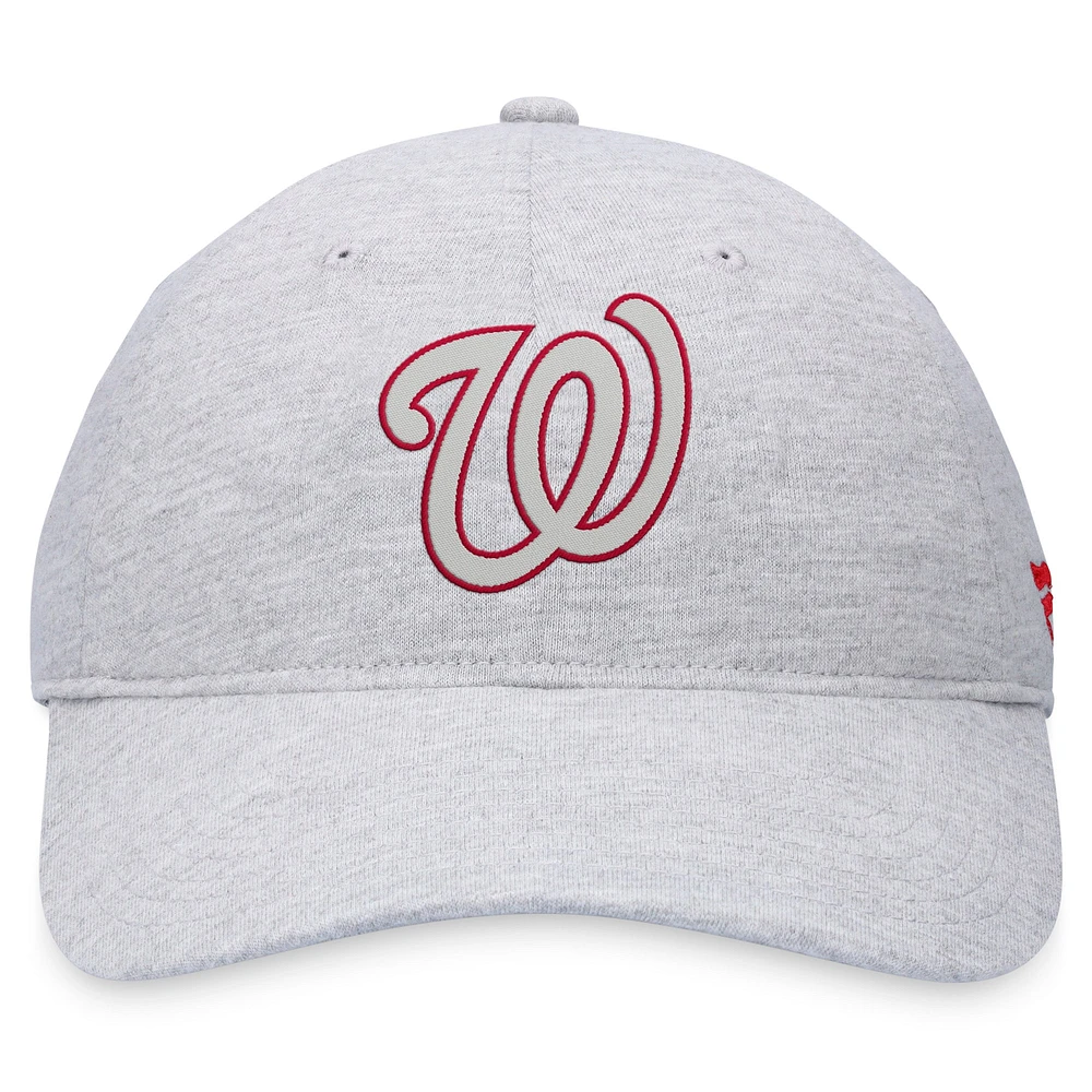 Men's Fanatics Gray Washington Nationals Logo Adjustable Hat