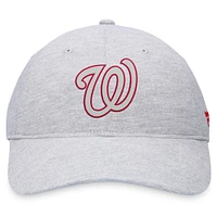 Men's Fanatics Gray Washington Nationals Logo Adjustable Hat