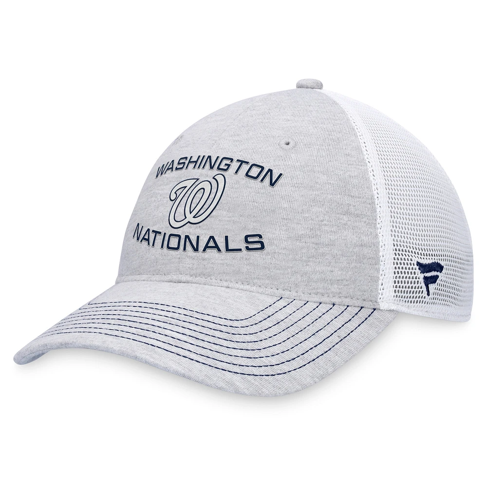 Men's Fanatics Gray Washington Nationals Trucker Adjustable Hat