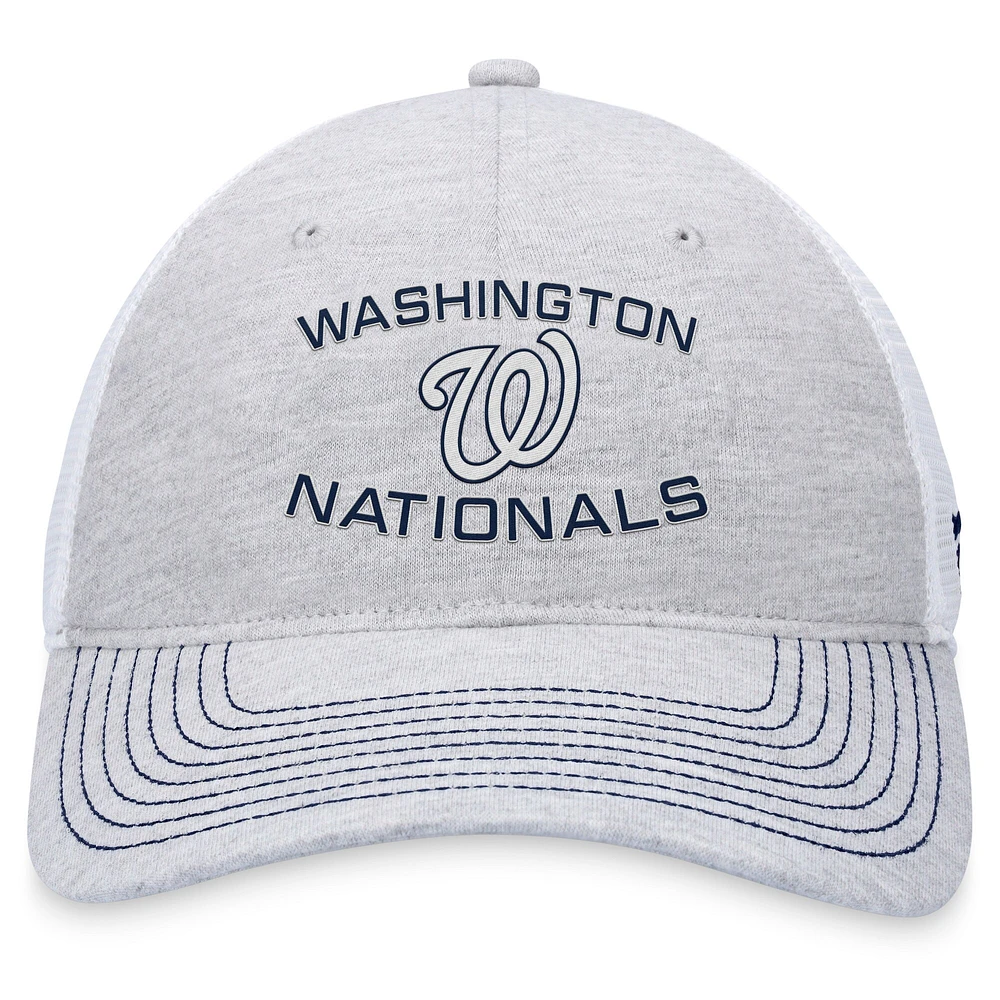 Men's Fanatics Gray Washington Nationals Trucker Adjustable Hat