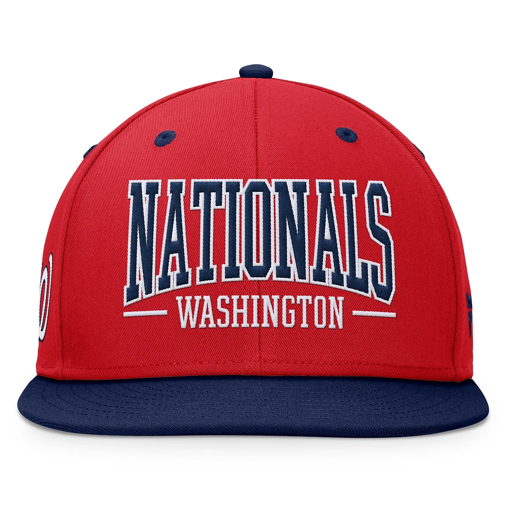 Men's Fanatics Red/Navy Washington Nationals Fundamental Bold Snapback Hat