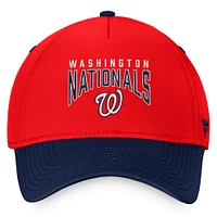 Men's Fanatics  Red/Navy Washington Nationals Stacked Logo Flex Hat