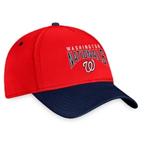 Men's Fanatics  Red/Navy Washington Nationals Stacked Logo Flex Hat