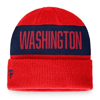 Men's Fanatics Red/Navy Washington Nationals Wordmark Cuffed Knit Hat