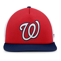 Men's Fanatics Red/White Washington Nationals Fundamental Foam Front Snapback Hat