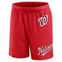 Men's Fanatics  Red Washington Nationals Clincher Mesh Shorts