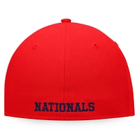 Men's Fanatics White/Red Washington Nationals Iconic Color Blocked Fitted Hat