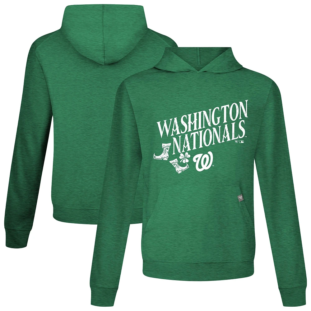 Men's Levelwear Green Washington Nationals St. Patrick's Day Relay Boots Pullover Hoodie