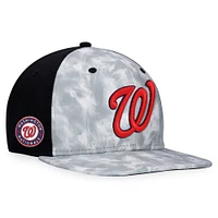 Men's Majestic Gray Washington Nationals Smoke Dye Snapback Hat