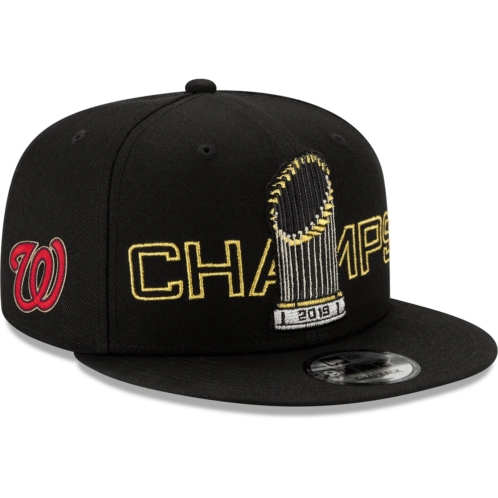 Casquette ajustable Snapback New Era Washington Nationals 2019 World Series Champions Parade 9FIFTY pour homme