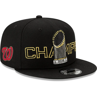 Casquette ajustable Snapback New Era Washington Nationals 2019 World Series Champions Parade 9FIFTY pour homme
