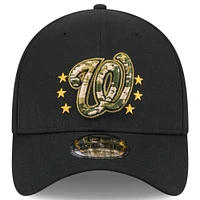 Casquette flexible 39THIRTY pour la Journée des forces armées 2024 Nationals de Washington New Era noire hommes