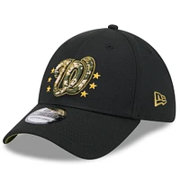 Casquette flexible 39THIRTY pour la Journée des forces armées 2024 Nationals de Washington New Era noire hommes