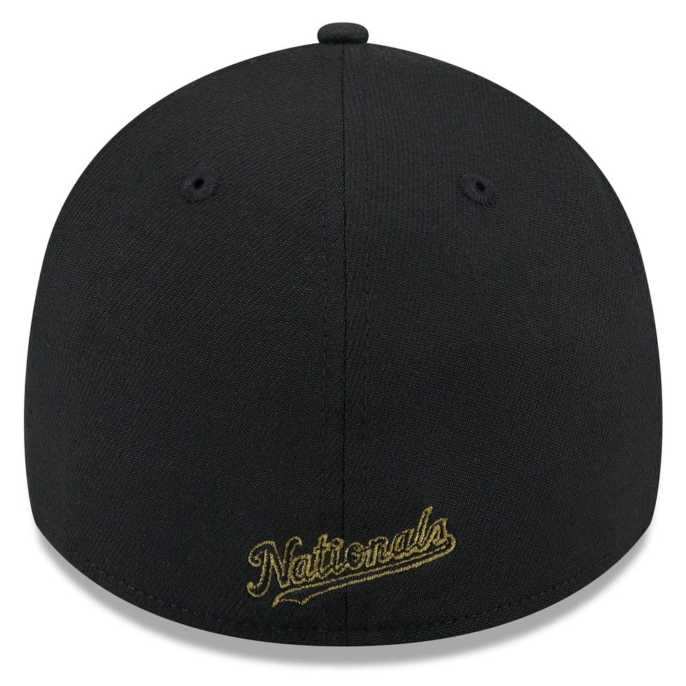 Casquette flexible 39THIRTY pour la Journée des forces armées 2024 Nationals de Washington New Era noire hommes