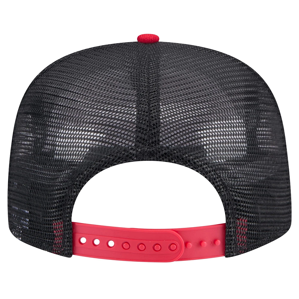 Men's New Era Black Washington Nationals Throwback Meshback Golfer Hat