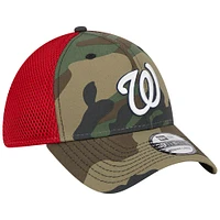 Men's New Era Camo Washington Nationals Team Neo 39THIRTY Flex Hat