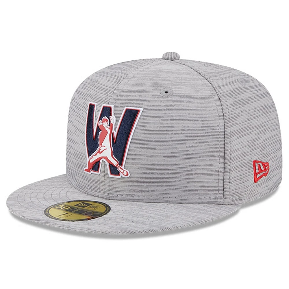 Casquette ajustée 59FIFTY Clubhouse des Washington Nationals 2023 pour homme New Era grise