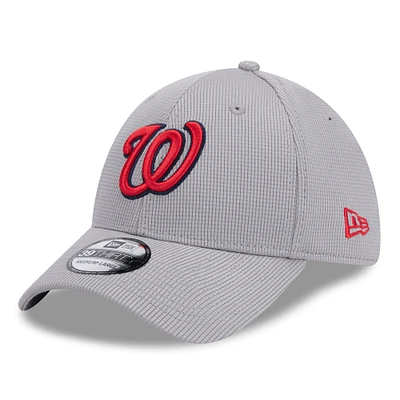 Casquette flexible Active Pivot 39THIRTY des Washington Nationals New Era pour hommes, grise