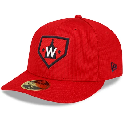 Casquette ajustée 59FIFTY à profil bas pour homme des Nationals de Washington 2022 Clubhouse rouge New Era