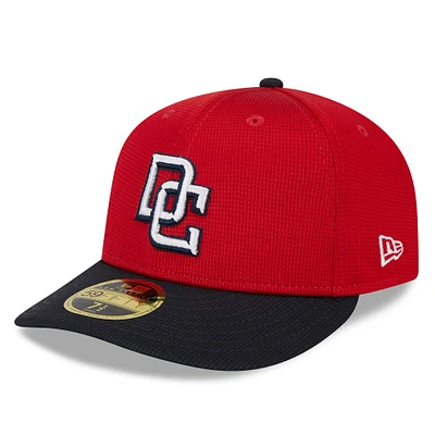 Casquette ajustée 59FIFTY à profil bas pour hommes des Nationals de Washington 2024 New Era rouge