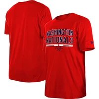 T-shirt d'entraînement au bâton rouge des Washington Nationals New Era pour homme