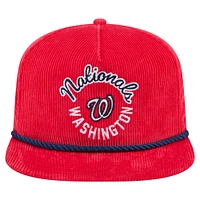 Men's New Era  Red Washington Nationals Full Circle Corduroy Golfer Adjustable Hat
