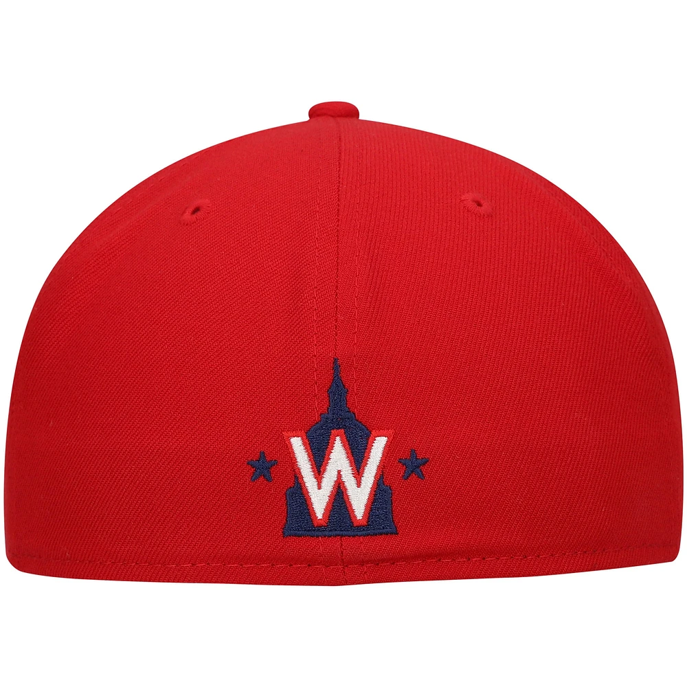 Men's New Era Red Washington Nationals Shadow Logo 59FIFTY Fitted Hat