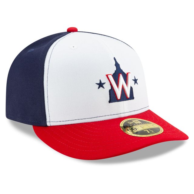 Casquette ajustée à profil bas On-Field New Era White/Navy Washington Nationals Alternate 2020 Authentic Collection pour homme