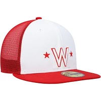 Men's New Era White/Red Washington Nationals 2023 On-Field Batting Practice 59FIFTY Fitted Hat