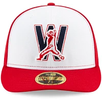 Men's New Era White/Red Washington Nationals Alternate 4 Authentic Collection On-Field Low Profile - 59FIFTY Fitted Hat