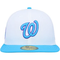 Men's New Era White Washington Nationals 2008 Inaugural Season Vice 59FIFTY Fitted Hat