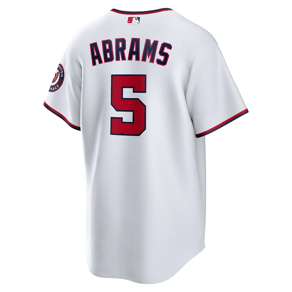 Men's Nike C.J. Abrams White Washington Nationals Home Replica Jersey
