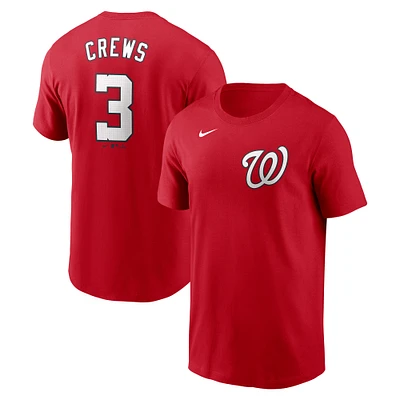 T-shirt Nike Dylan Crews rouge pour homme avec nom et numéro Fuse des Washington Nationals